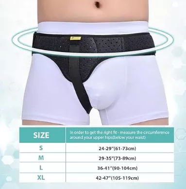 Soporte ortopédico para cinturón de hernia inguinal